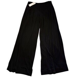 Lida Baday Womens Tucked Wide Leg Dress Pants Black Size L attached shorts $620